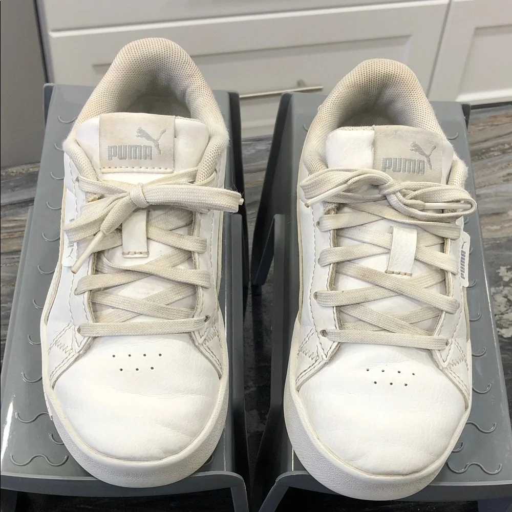 Puma Jada Kids Sneakers | Size CA 12 /US 12C / EU 29 | White Silver | Low-Top - Picture 3 of 11